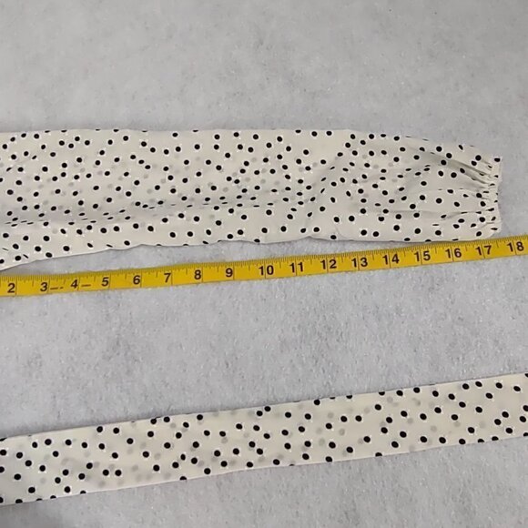 Zaful Black & White Spotted Belted Peplum Ruffle Bottom Romper Size 4 NWT - Picture 9 of 13